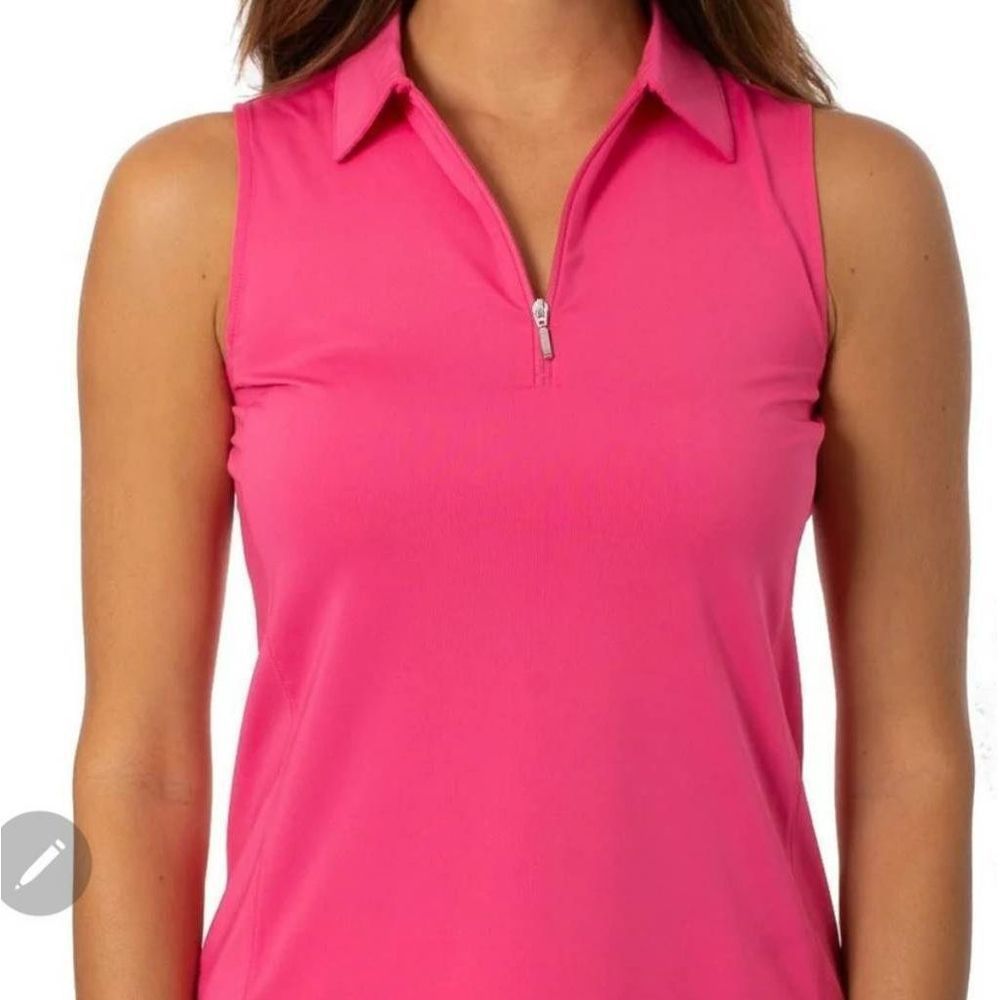 Sleeveless Gold Shirt Stretch Activewear Top Size M